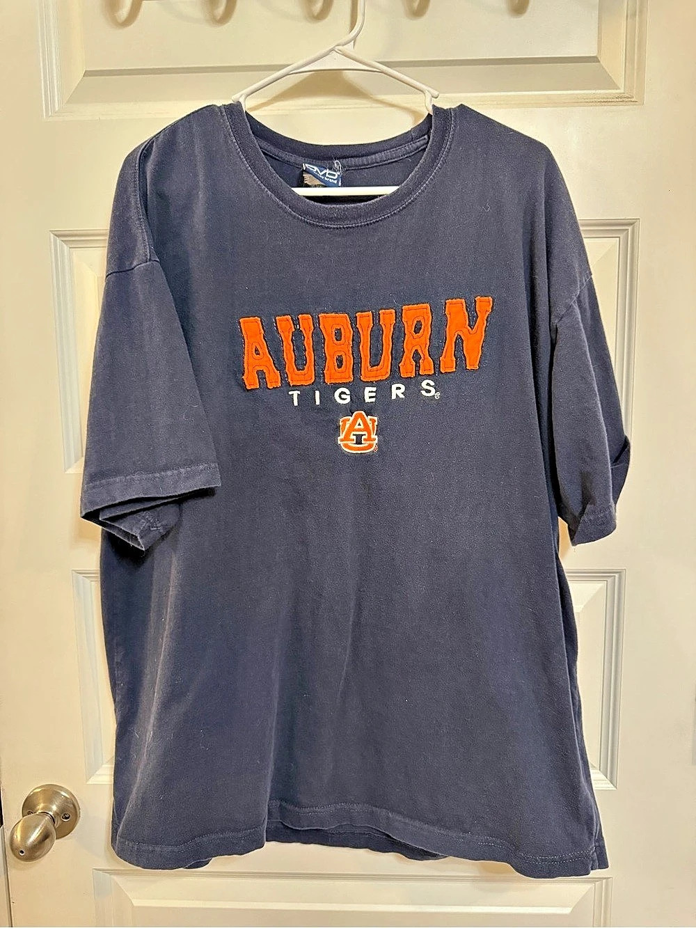 Old Varsity Brand OVB Auburn Tigers Tee in Blue & Orange Size XL